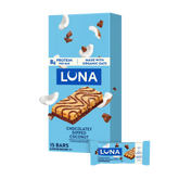LUNA Bar Chocolatey Dipped Coconut Flavor Gluten Free Snack Bars, Non-GMO Protein Bars